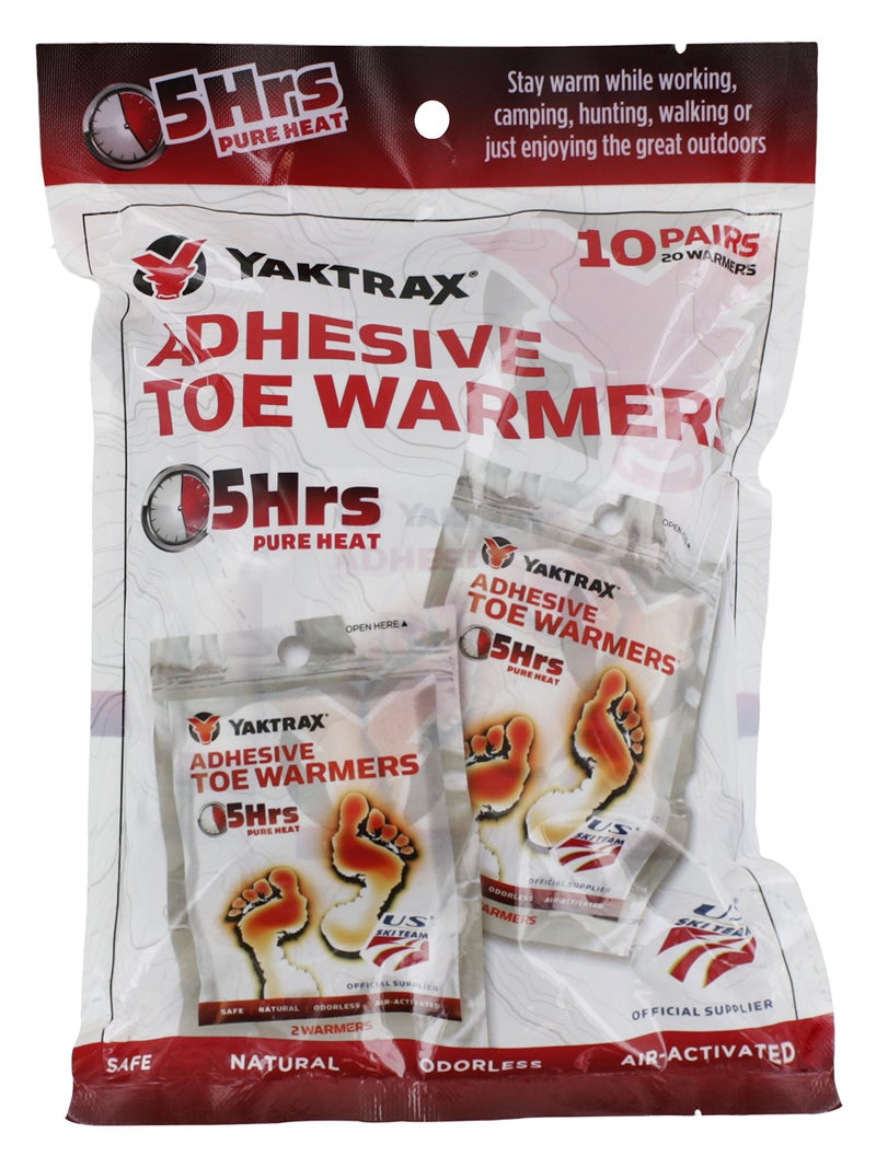 Yaktrax 5-Hour Adhesive Toe Warmer, 10 Pair - Image 2